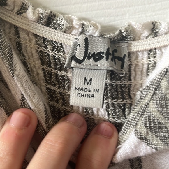 Justify Green Striped Jumpsuit - Picture 4 of 6